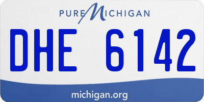 MI license plate DHE6142