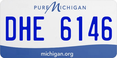 MI license plate DHE6146