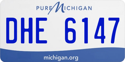 MI license plate DHE6147