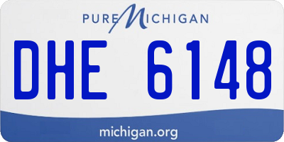 MI license plate DHE6148