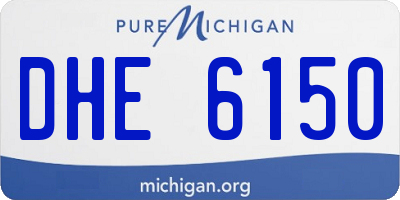 MI license plate DHE6150