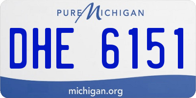 MI license plate DHE6151