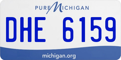 MI license plate DHE6159
