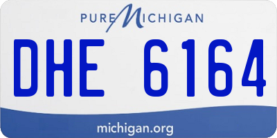 MI license plate DHE6164