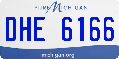 MI license plate DHE6166