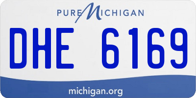 MI license plate DHE6169