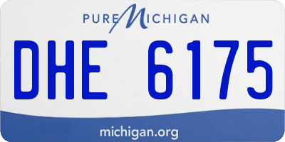 MI license plate DHE6175