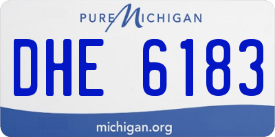 MI license plate DHE6183