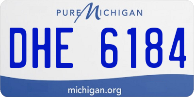 MI license plate DHE6184