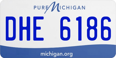 MI license plate DHE6186