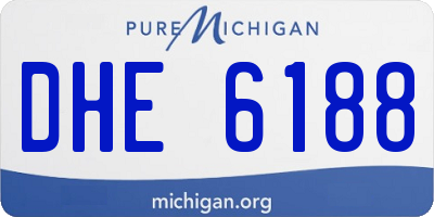 MI license plate DHE6188