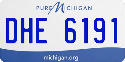 MI license plate DHE6191