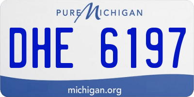 MI license plate DHE6197
