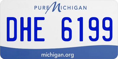 MI license plate DHE6199