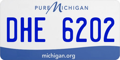 MI license plate DHE6202