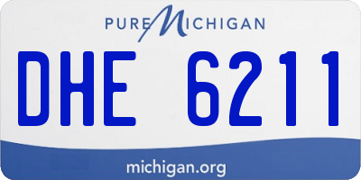 MI license plate DHE6211