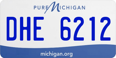 MI license plate DHE6212