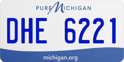 MI license plate DHE6221