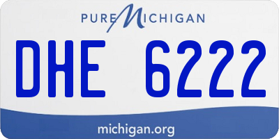 MI license plate DHE6222