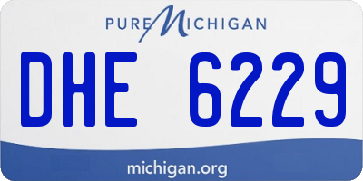MI license plate DHE6229