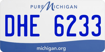 MI license plate DHE6233