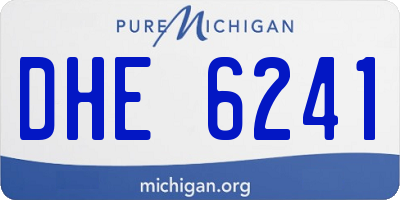 MI license plate DHE6241