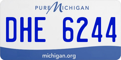 MI license plate DHE6244