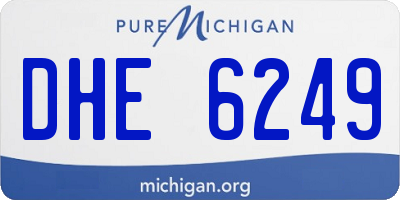 MI license plate DHE6249