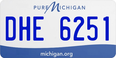 MI license plate DHE6251