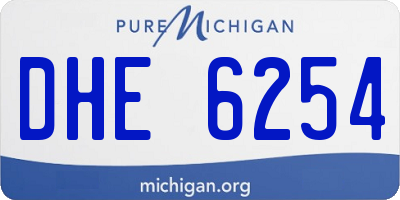 MI license plate DHE6254