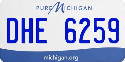 MI license plate DHE6259