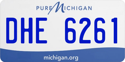 MI license plate DHE6261