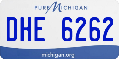 MI license plate DHE6262