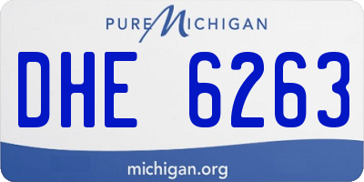 MI license plate DHE6263