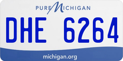 MI license plate DHE6264