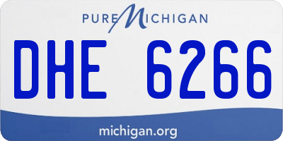 MI license plate DHE6266