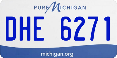 MI license plate DHE6271