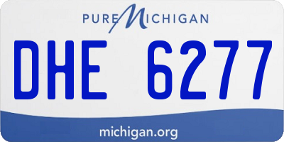 MI license plate DHE6277
