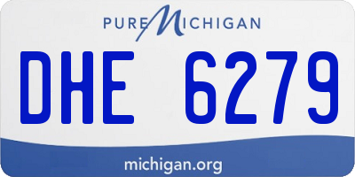 MI license plate DHE6279