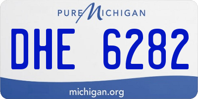 MI license plate DHE6282