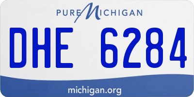 MI license plate DHE6284