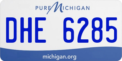 MI license plate DHE6285