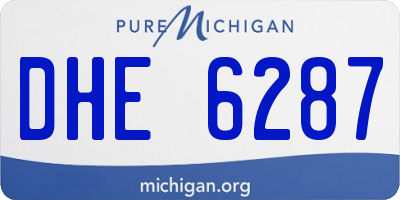 MI license plate DHE6287