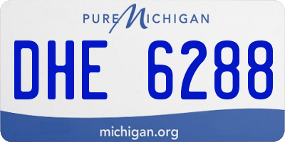 MI license plate DHE6288