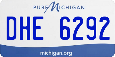 MI license plate DHE6292