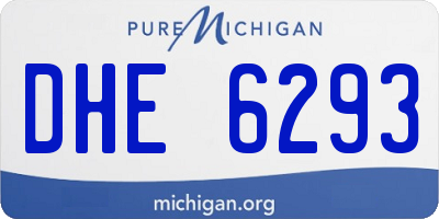 MI license plate DHE6293