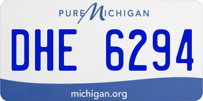MI license plate DHE6294