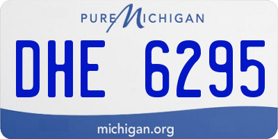 MI license plate DHE6295