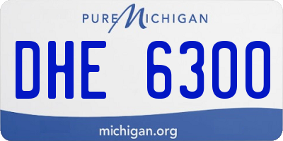 MI license plate DHE6300