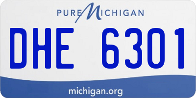 MI license plate DHE6301